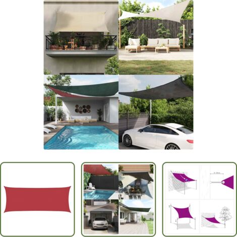 Parasole in HDPE -  Vela Parasole 160 g/m² Rossa 2x4,5 m in HDPE