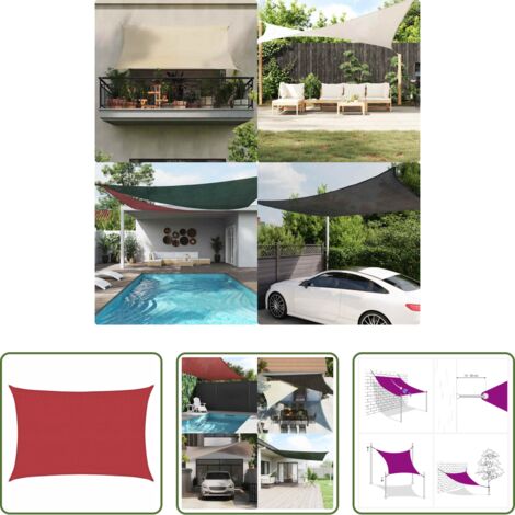Parasole in HDPE -  Vela Parasole 160 g/m² Rossa 3,5x5 m in HDPE