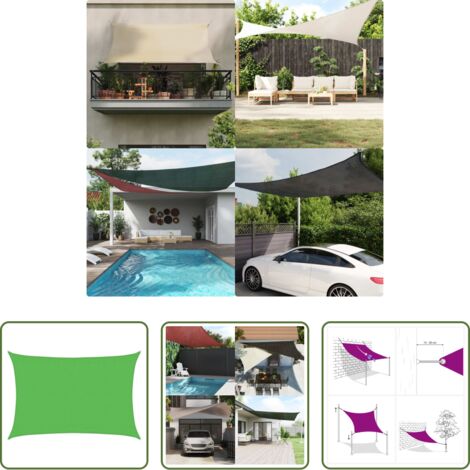 Parasole in HDPE -  Vela Parasole 160 g/m² Verde Chairo 3,5x4,5 m in HDPE