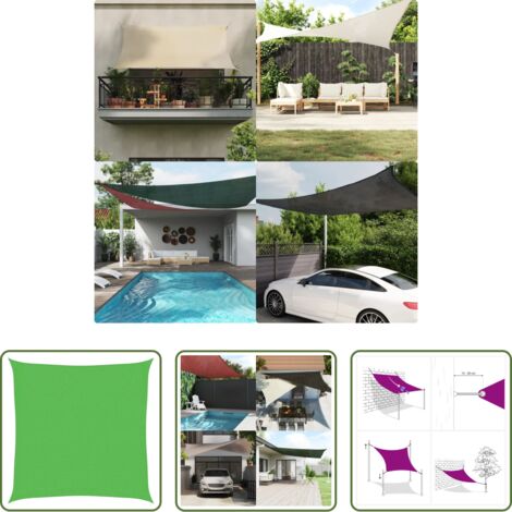 Parasole in HDPE -  Vela Parasole 160 g/m² Verde Chiaro 3x3 m in HDPE