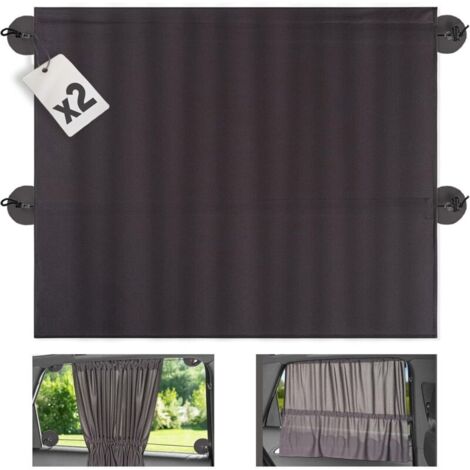Parasole per auto per bambini 65 x 50 cm - Tenda oscurante con ventose - Protezione UV e termica per finestrini laterali (2 pezzi)