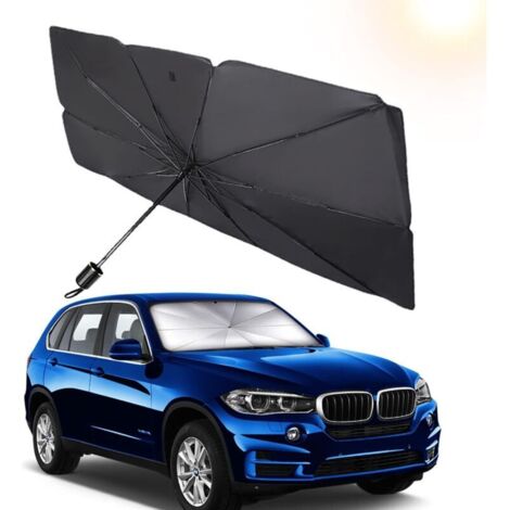 Parasole pieghevoli per auto, protezione parabrezza, protezione UV, compatibili con la maggior parte delle auto (140 cm x 79 cm).
