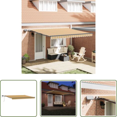 Parasole retrattile -  Tenda Retrattile Multicolore 400 ×350 cm Tessuto