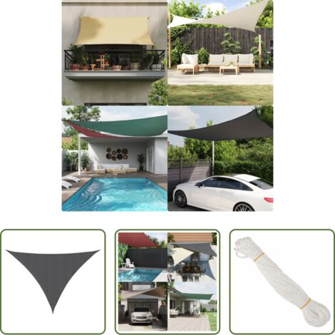 Parasole triangolare - Parasole a Vela Oxford Triangolare 3x4x5 m Antracite