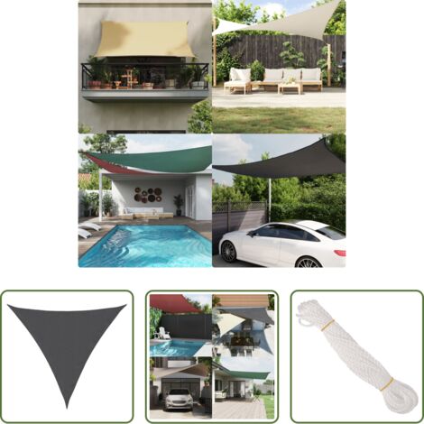 Parasole triangolare -  Parasole a Vela Oxford Triangolare 4x4x4 m Antracite