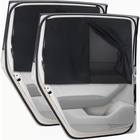 Parasoles para coche (juego de 2), protección UV  Parasoles de malla universales para ventanas laterales, aptos para bebés, niños y mascotas  Compatibles con la mayoría de los turismos
