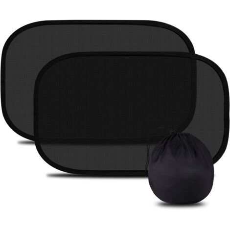 Parasoles para ventanas de coche para bebés (53 x 35 cm), paquete de 2, con ventosas, protección solar completa para niños, adultos y mascotas contra los rayos UV.