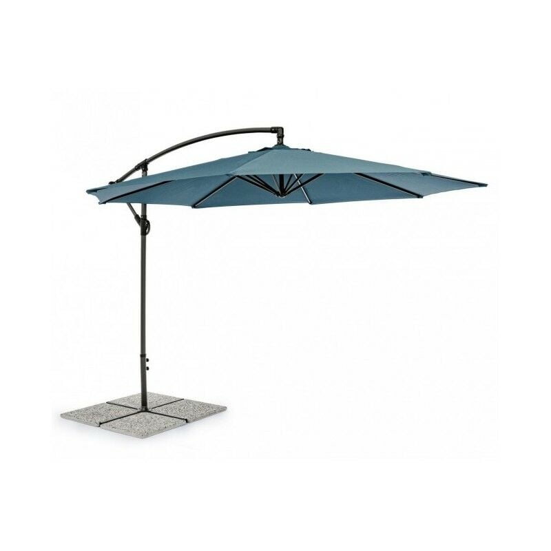 Bizzotto - Parasol avec bras 360° Texas 300x h260 cm Anthracite - Paon