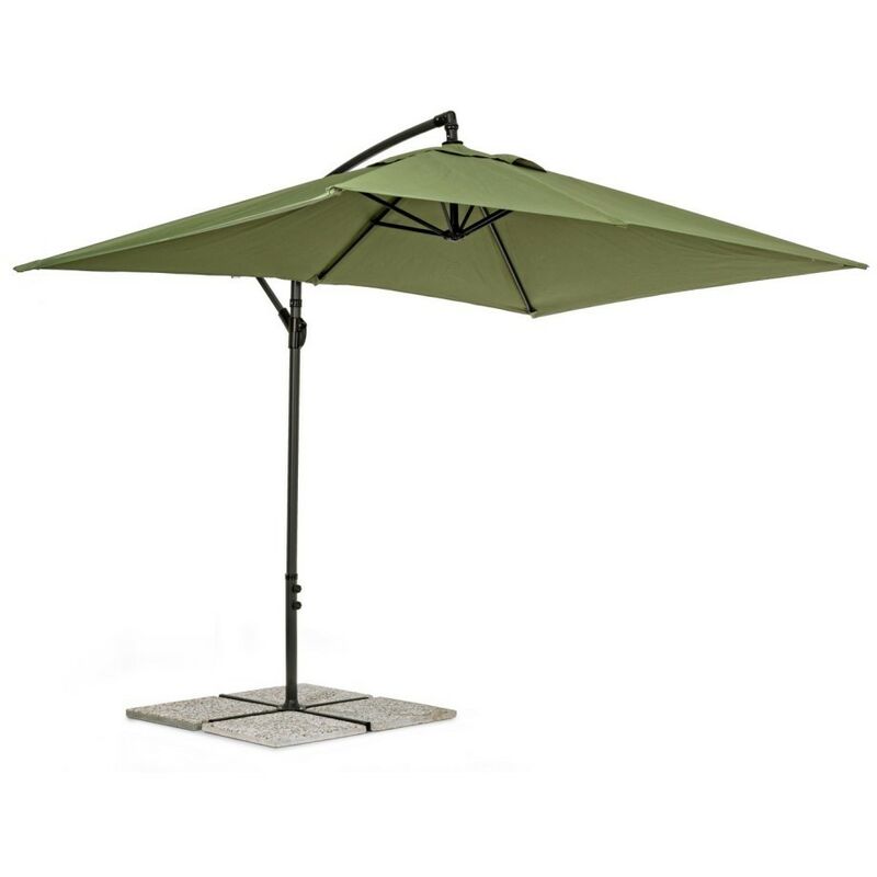 Parapluie bras Texas 2x3 cm anthracite-olive