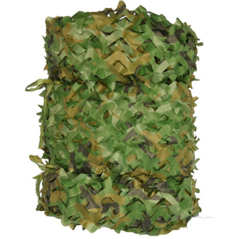 Parasols et voiles d'ombrage rectangulaire en maille de camouflage verte, 3x6m, design camouflage