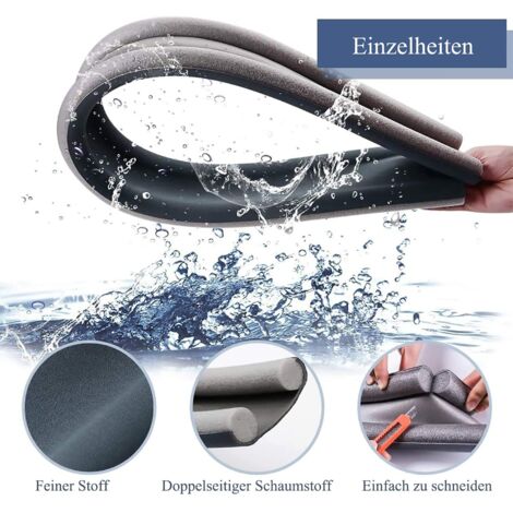 Paraspifferi per porta, 94 cm, con doppia guarnizione, antirumore, paraspifferi, grigio