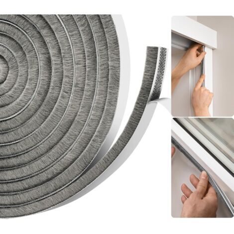 Paraspifferi per porte e finestre - Guarnizione autoadesiva extra lunga - Blocca spifferi, rumore e luce - 9mm9mm, 5,5M