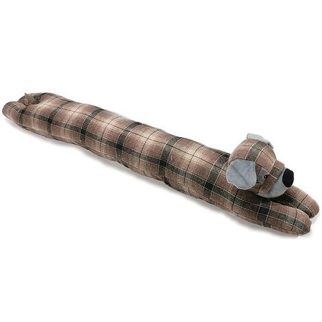 Paraspiffero universale imbottito isolante per sotto porta finestre casa camera negozio a forma di cane lavabile 100% poliestere