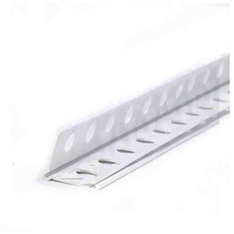 Paraspigolo bianco in pvc testa tonda per intonaco - barra 2,5 m