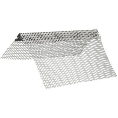 Paraspigolo in alluminio con rete 8x12 - barra 2.5 m