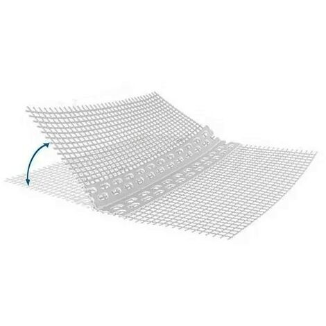 Paraspigolo regolabile in pvc con rete - rotolo 25 metri bianco
