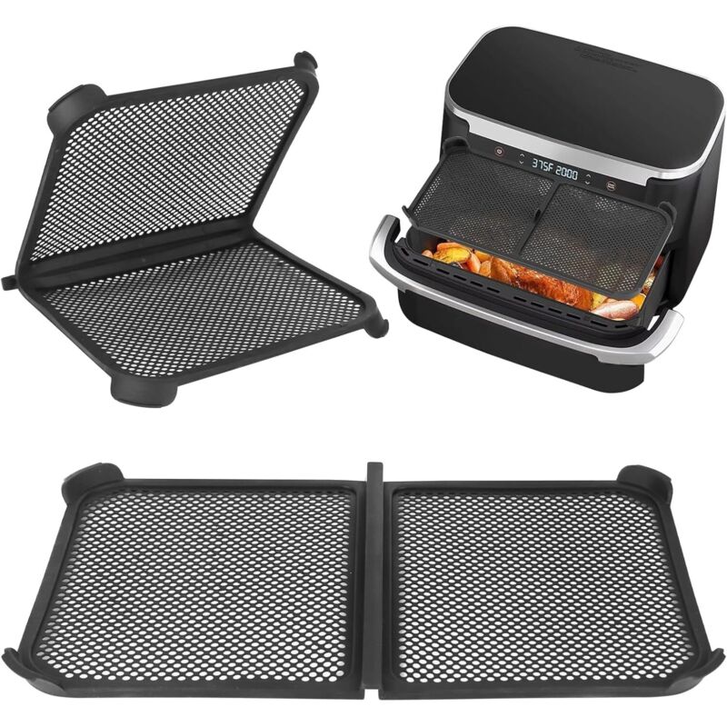 Paraspruzzi per friggitrice ad aria per Ninja, accessori pieghevoli in silicone per friggitrice ad aria, anti-schizzi per friggitrice ad aria, per