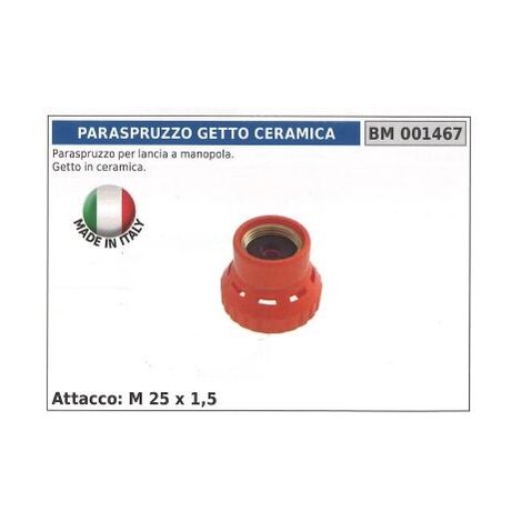 Paraspruzzo per lancia a manopola getto in ceramica
