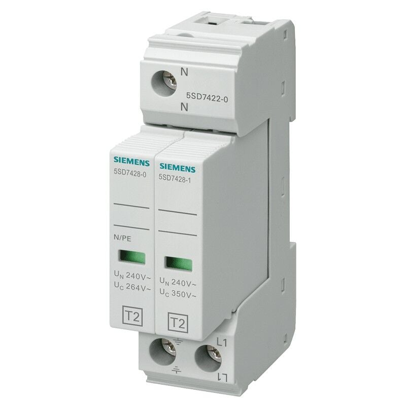 Parafoudre de surtension bipolaire Siemens SPD 2P 40kA classe 2 5SD74220