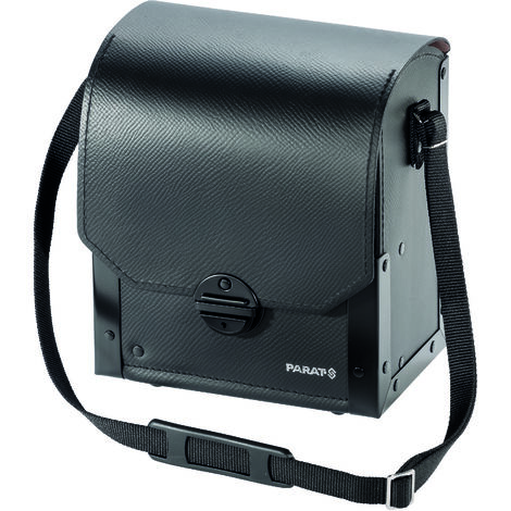 Parat 30000581 caja de herramientas/caja de herramientas TOP-LINE Mini caja de herramientas con bolsillos Correa de transporte ajustable Material: piel de vacuno negro (vacío - sin contenido)