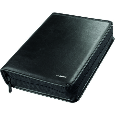 Parat 5650040061 Carpeta de herramientas / Portaherramientas BASIC Wallet Plus Maletín de herramientas con cremallera Material: cuero industrial negro (vacío – sin contenido)