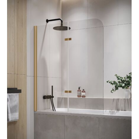 Parate Vasca da bagno Austin 120 x 140 cm - Oro - 5mm con rivestimento