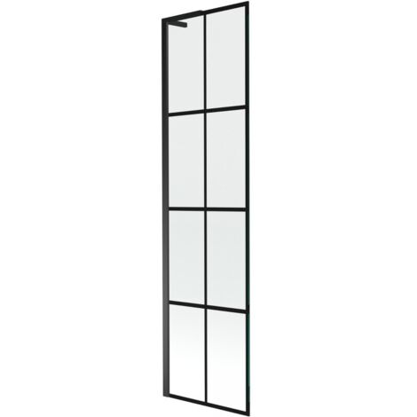 Paratia vasca Mexen Next L a 1 anta 50 x 150 cm, griglia nera, nero - 895-050-000-03-77-70