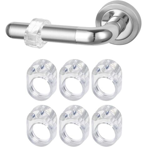 Paraurti per maniglie per porte, 6 pezzi Paraurti per maniglie per porte in PVC Protezione trasparente Protezioni per pareti per tamponare pareti e fermare i danni alle pareti-RAPANDA