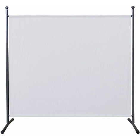 Paravent 180 x 178 cm Séparateur de tissu Jardin Balcon Écran de confidentialité partition Blanc