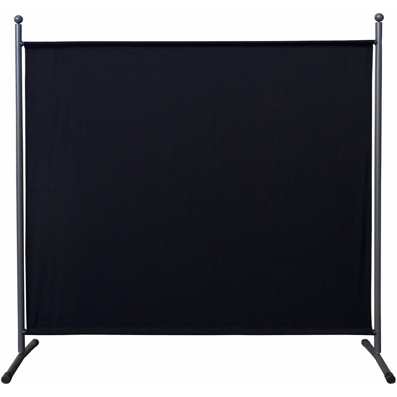 Paravent 180 x 178 cm Séparateur de tissu Jardin Balcon Écran de confidentialité partition Noir