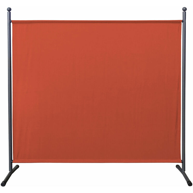 Paravent 180 x 178 cm Séparateur de tissu Jardin Balcon Écran de confidentialité partition Rouge-Orange