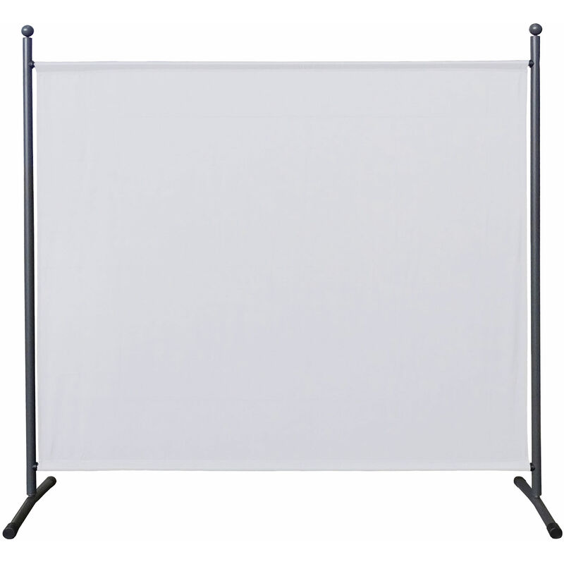 

Paravent 180 x 178 cm tela separador de ambientes partición jardín grande Biombo tabique balcón privacidad Blanco