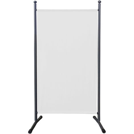 Paravent 180 x 78 cm Stoff Raumteiler Klein Stellwand Trennwand Balkon Sichtschutz Weiß