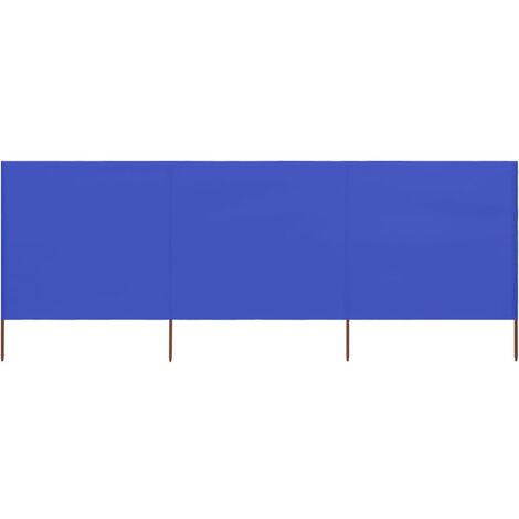 Paravent 3 panneaux  Cloison de séparation Pour Jardin, Balcon, Terrasse Tissu 400 x 120 cm Bleu azuré 28950