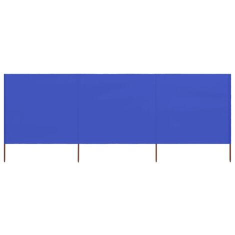 Paravent 3 panneaux  Cloison de séparation Pour Jardin, Balcon, Terrasse Tissu 400 x 80 cm Bleu azuré 44306