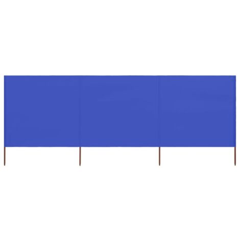 Paravent 3 panneaux-Cloison de séparation-Séparateur de pièce Tissu 400 x 80 cm Bleu azuré 375496