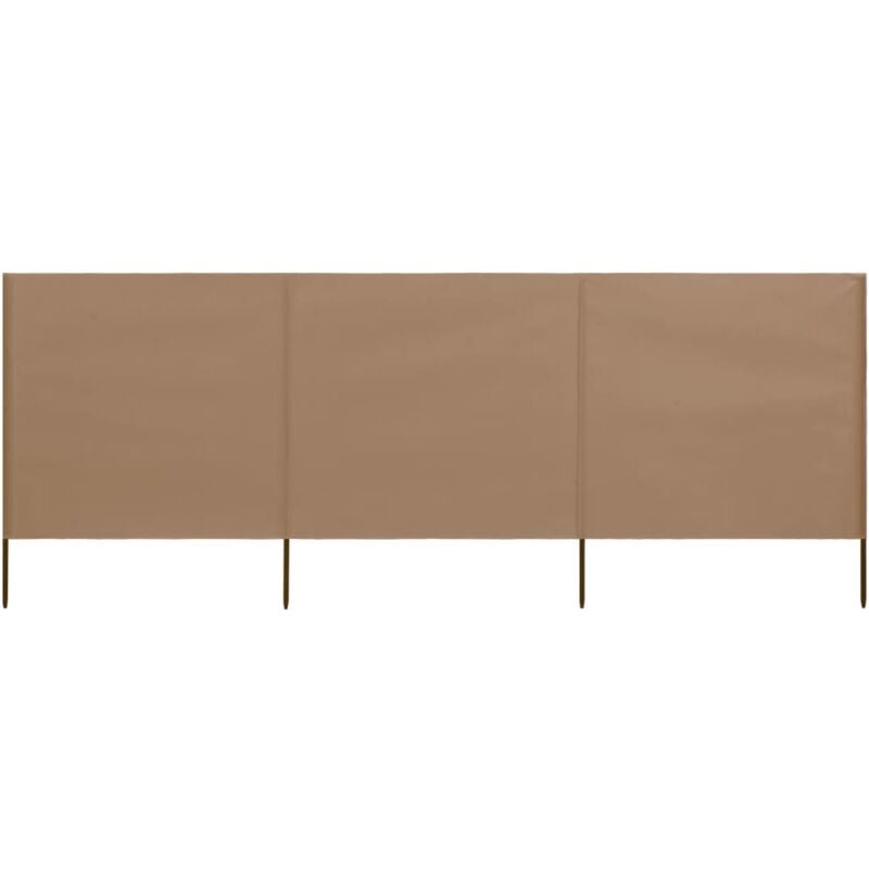 Paravent 3 panneaux Tissu 400 x 160 cm Taupe