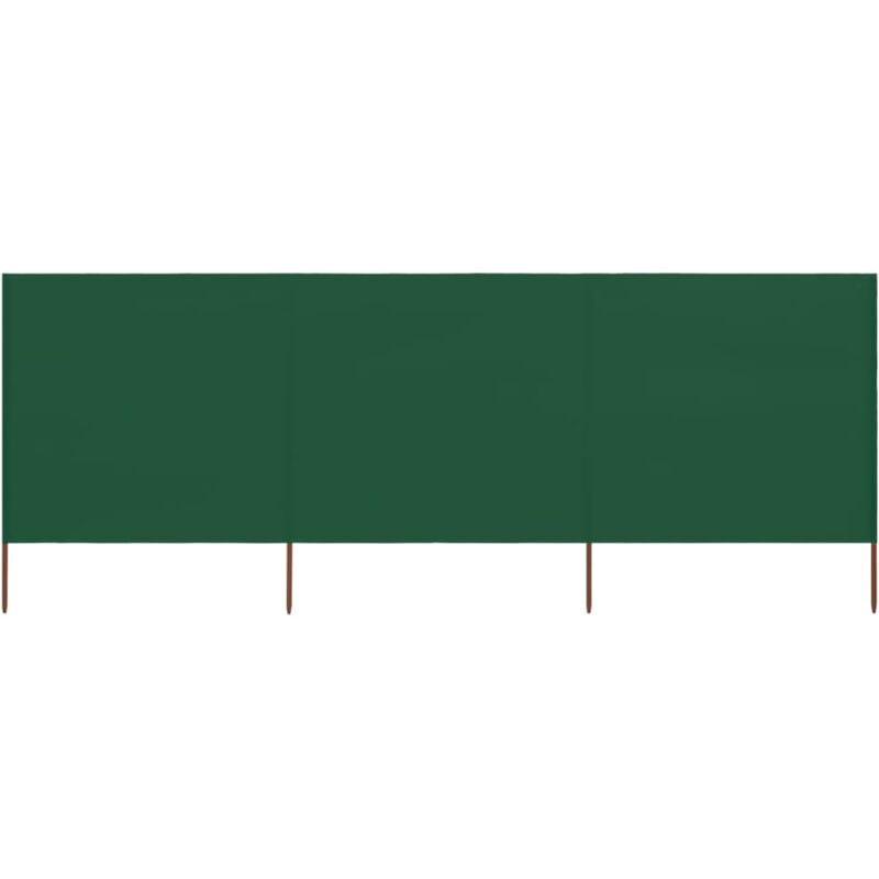 Paravent 3 panneaux Tissu 400 x 160 cm Vert