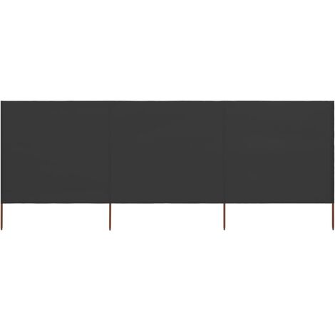 Paravent 3 panneaux Tissu 400x160 Anthracite