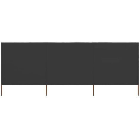 Paravent 3 panneaux Tissu 400x80 Anthracite