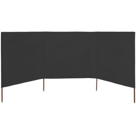 Paravent 3 panneaux，Cloison de séparation，Séparateur Tissu 400 x 120 Anthracite224047