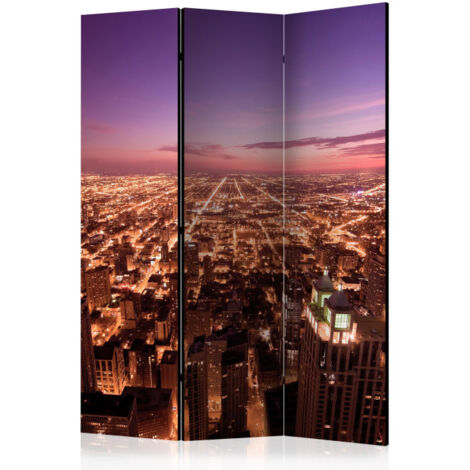 Paravent 3 Volets "Chicago Panorama" 135x172cm