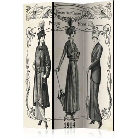 Paravent 3 Volets "Dress 1914" 135x172cm