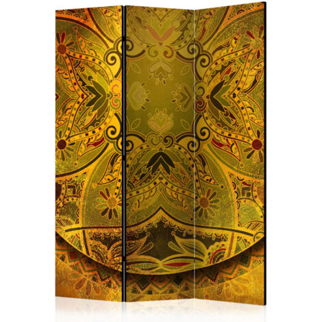 Paravent 3 Volets "Mandala : Force D'or" 135x172cm
