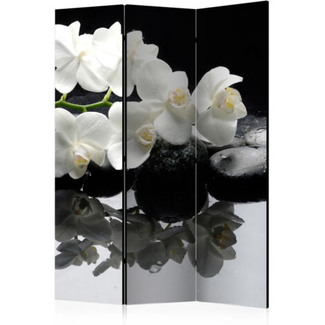 Paravent 3 Volets "Spa, Stones & Orchid" 135x172cm