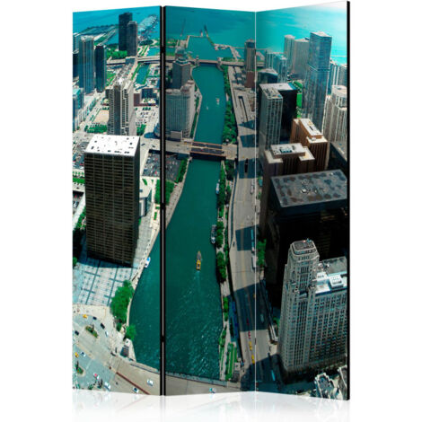 Paravent 3 Volets "Urban Architecture of Chicago" 135x172cm