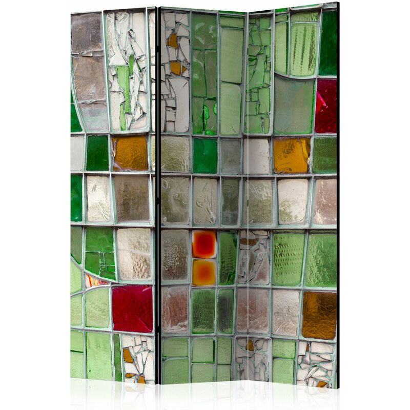 artgeist - paravent vitrail émeraude design - séparateur de pièce chic - multicolore - multicolore