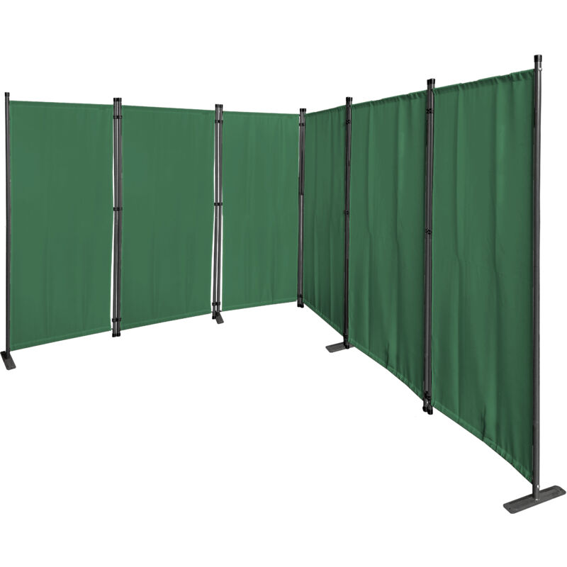 

Quick-star - Paravent 340 x 165 cm Tejido Divisor de habitación Jardín 6-Partición Pared de separación Plegable Balcón Pantalla de privacidad Verde
