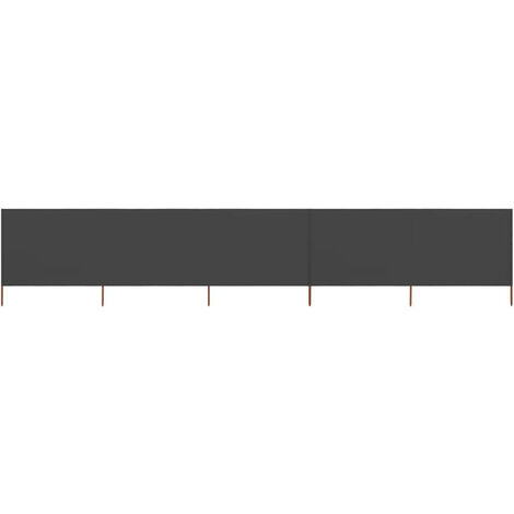 Paravent 5 panneaux Tissu 600x160 Anthracite