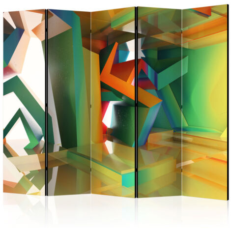 Paravent 5 Volets "Colourful Space" 172x225cm